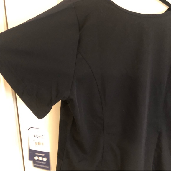 NWT New Adar Pro Sweetheart V-Neck Scrub Top, black color Size XL - Picture 7 of 16